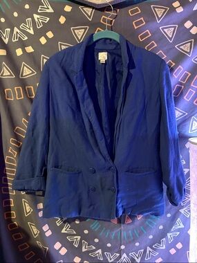 LC Lauren Conrad Royal Blue Double-Breasted Women's Blazer